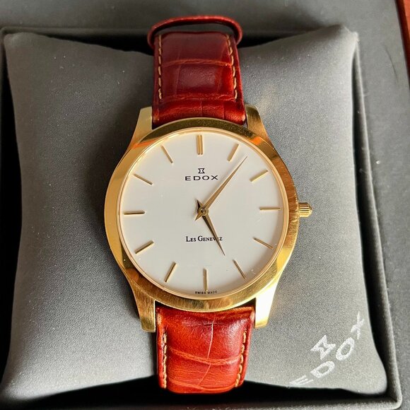 EDOX (Swiss Co. since 1884) Men's Quartz Watch - NEW, NEVER WORN - Picture 1 of 10
